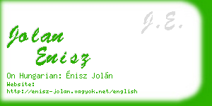 jolan enisz business card